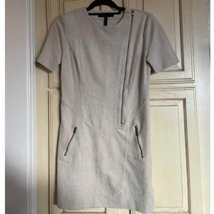 BCBG MaxAzria XS Cream Suede Dress